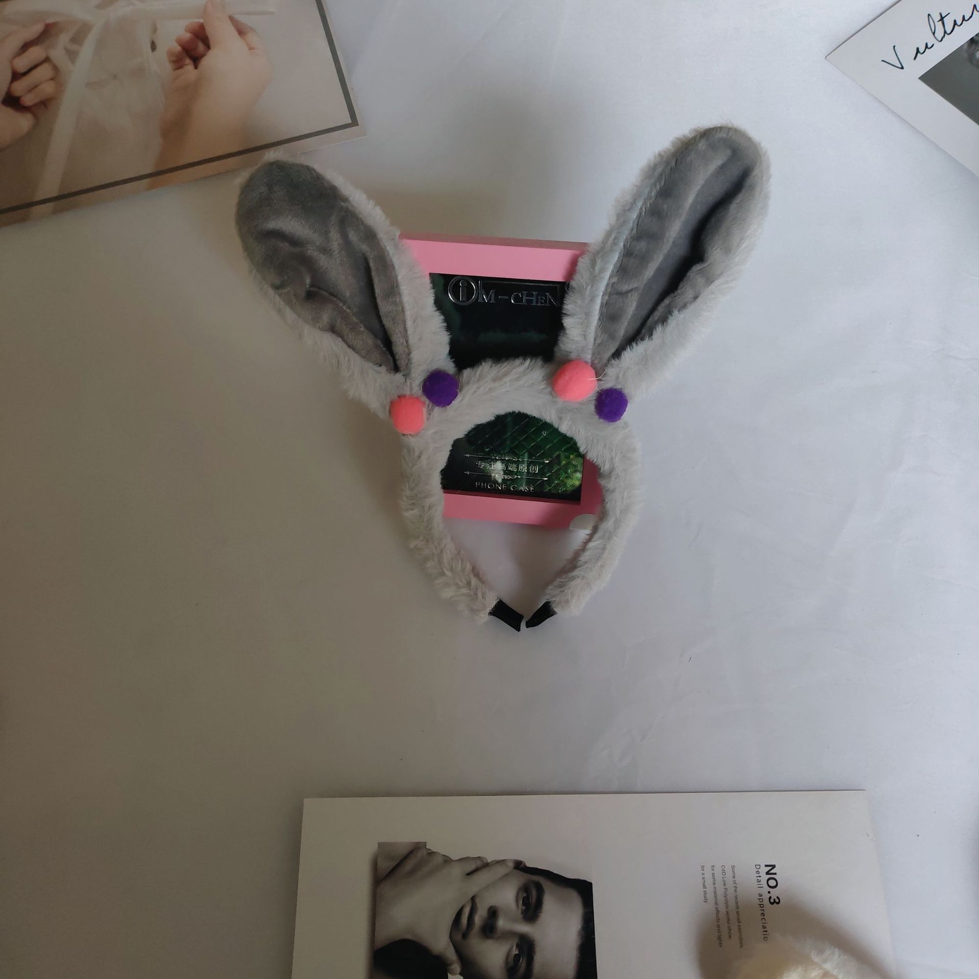 New rabbit ear plush headband Easter Korean version cute children's face wash headband amusement park holiday performance hair accessories
