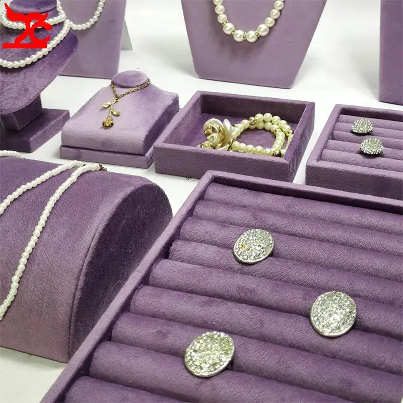 Jewelry display cabinet set display stand shop window counter necklace display stand earrings ring organizer 241226