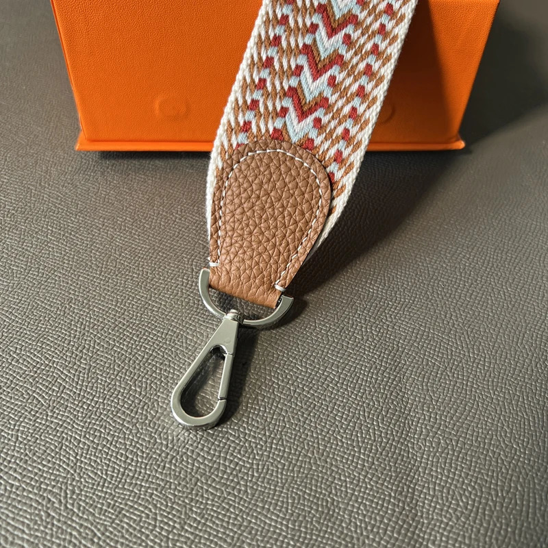 Shoulder Strap for Evelyn 29 Bag DIY Replacement with 5cm Wide Woven Canvas and Hand-Stitched Togo Genuine Leather 241225