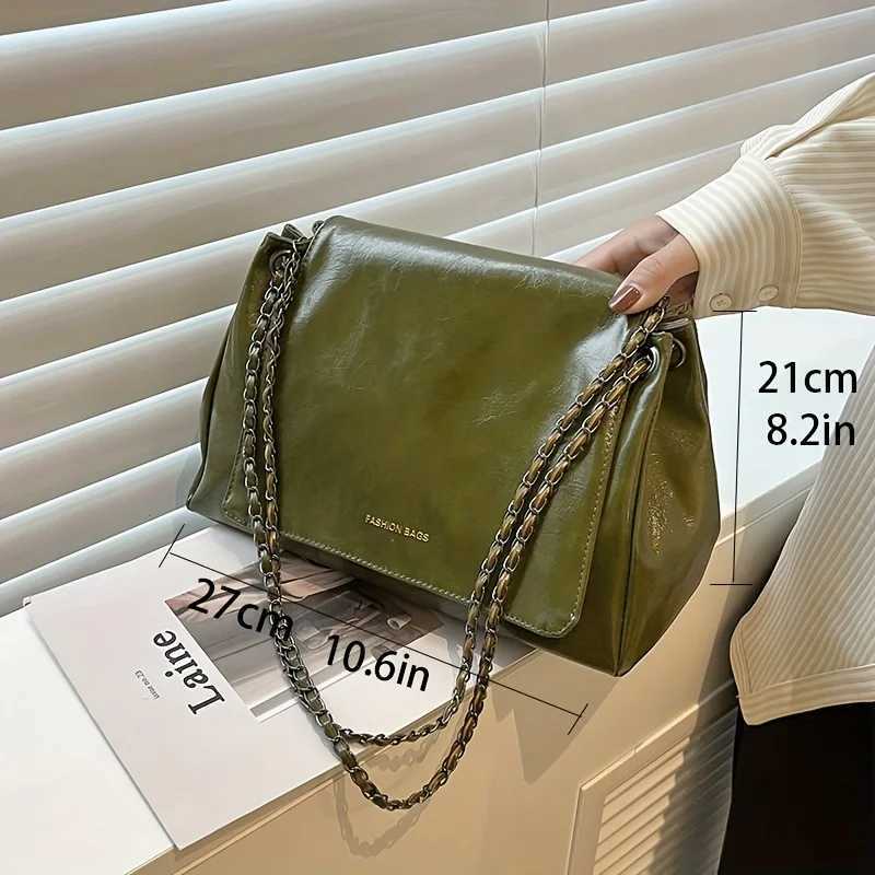 1PC bag womens large capacity fiable autumn and winter solid color single shoulder crossbody bag class commuting totXJ241225