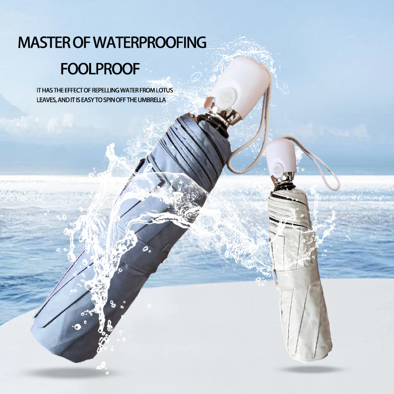 Automatic Vinyl folding umbrella - Dual Purpose (Sun & Rain), Business Advertising Wholesale