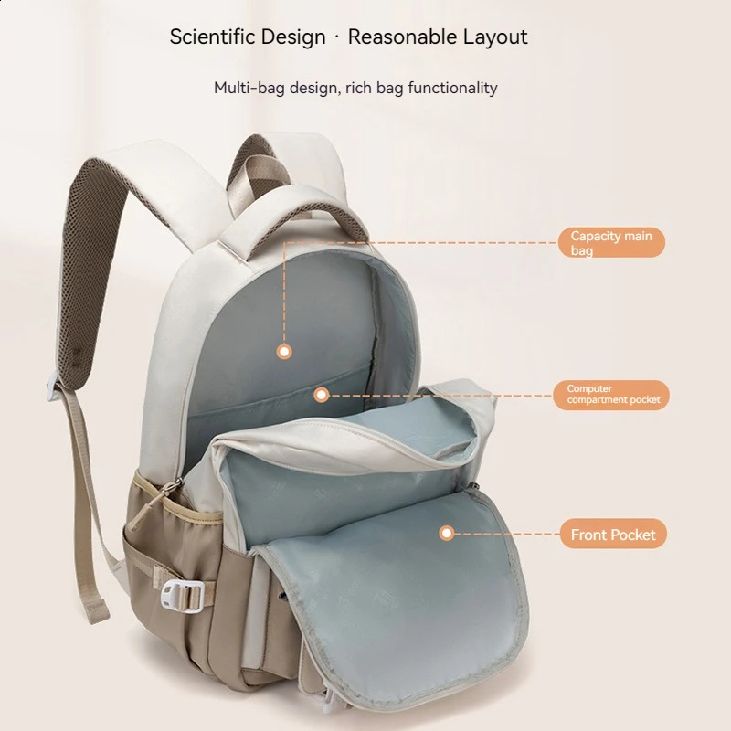Large Capacity Backpack College Style Female Leisure Backpack Fashion Travel Junior High School Students 241226