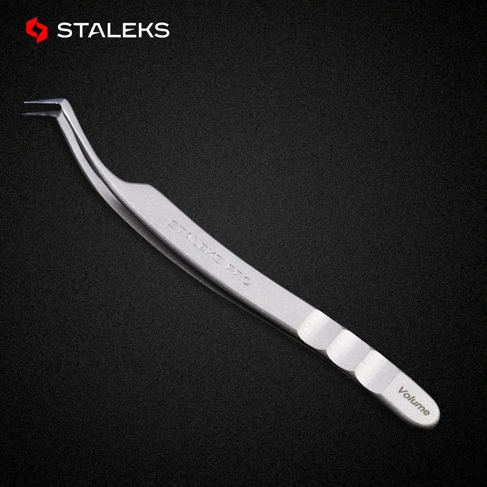 STALEKS PRO TE-41-2 Wave Pattern Embossing Tweezers Grafting Eyelashes Blooming ESD High Precise Hyper Fine AISI 241223