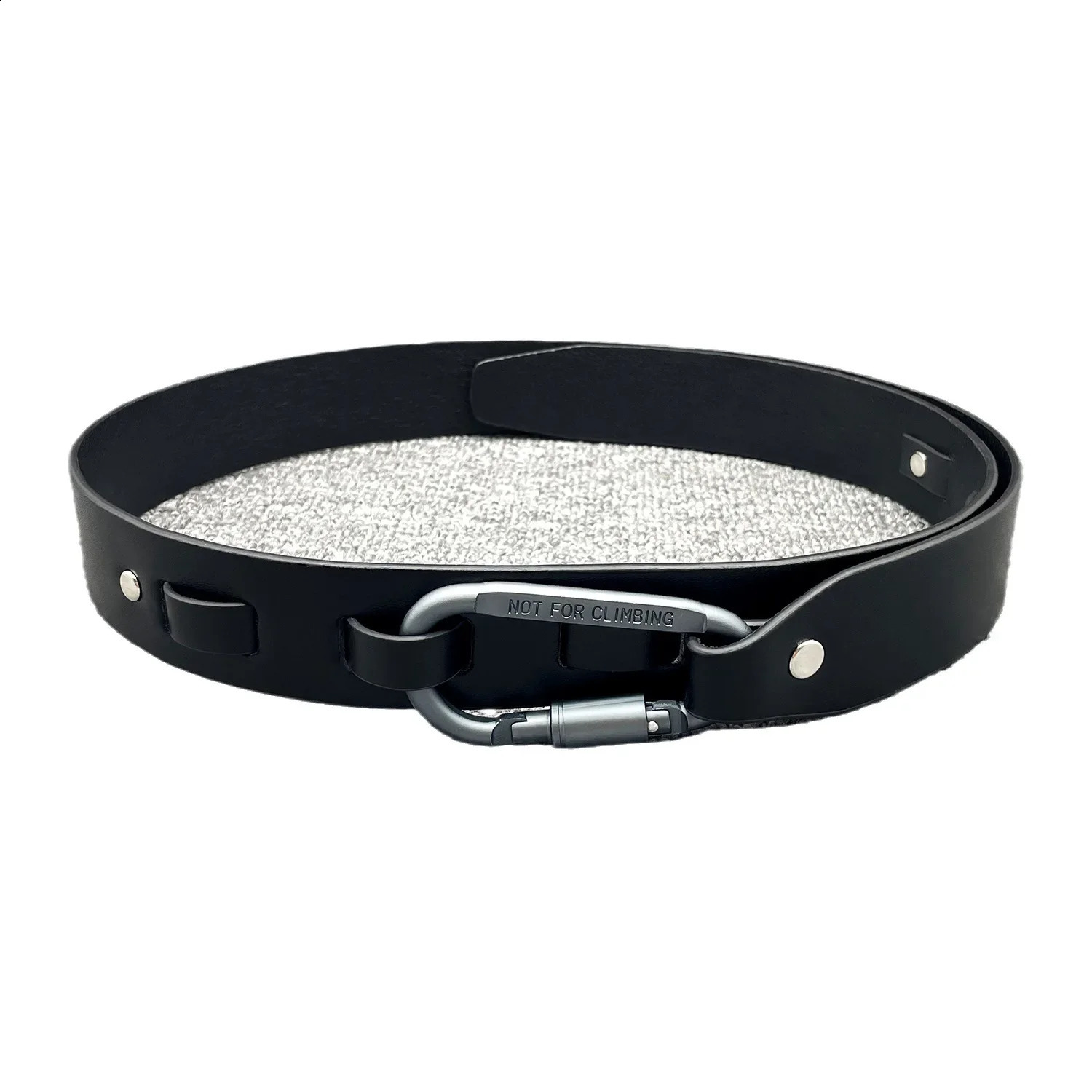 Trend Outdoor Wind Silver Grey Climbing Buckle Letter Y2k Belt Engraving Function Black Belt Mens Womens Accessories 241226