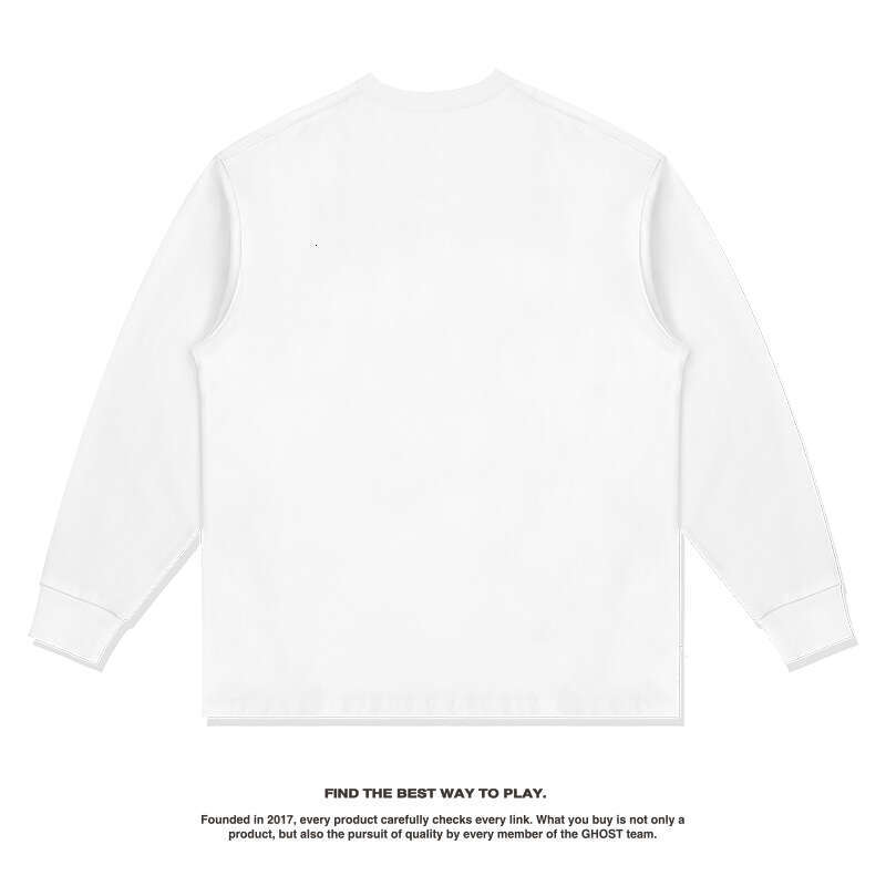 Design American boxing prints autumn winter men and women's long sleeved t-shirts with loose round necklines for a trendy look