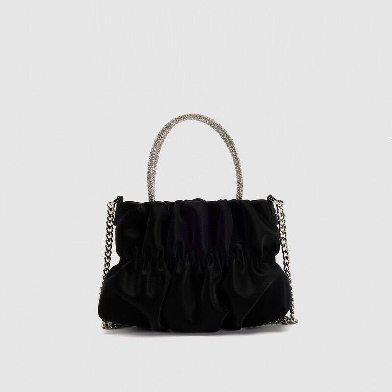Water Dia Handheld Shoulder For Women's Summer New Style, Ladies' Socialite Party Wrinkled Cloud Chain Crossbody Bag