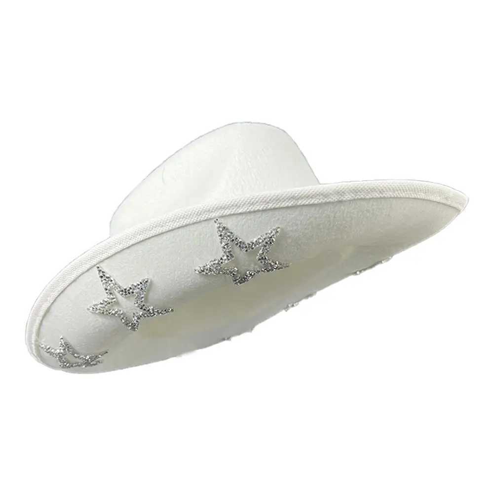 Cowboy Hat Western Style Womens Retro Trench Hat Five Point Dick Party Visor Hat Star Dome Cowboy Accor Y8I9 W241225