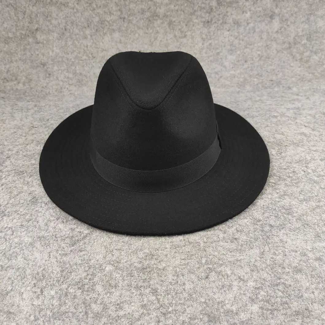 Large wool Fedora hat autumn luxury mens top hat Tren official wedding decoration black Panama C Fedoras Gorras W241225