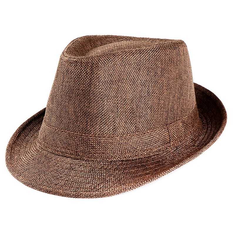Breathable linen jazz hat mens summer cheap 1920s classic Panama hat performance party costume fashionable denim Cs retro W241225