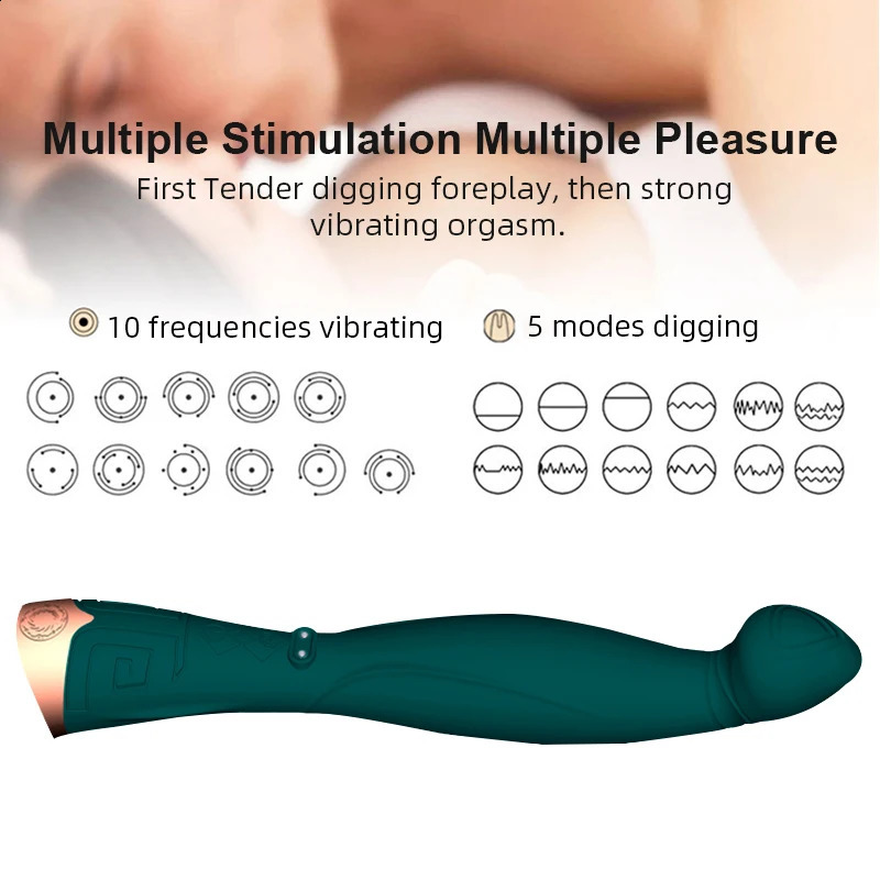 Finger Digging G Spot Vibrator Dildo Sex Female AV Stick Massager Silicone Vagina Clitoris Stimulator Adult Toys for Woman18 241226