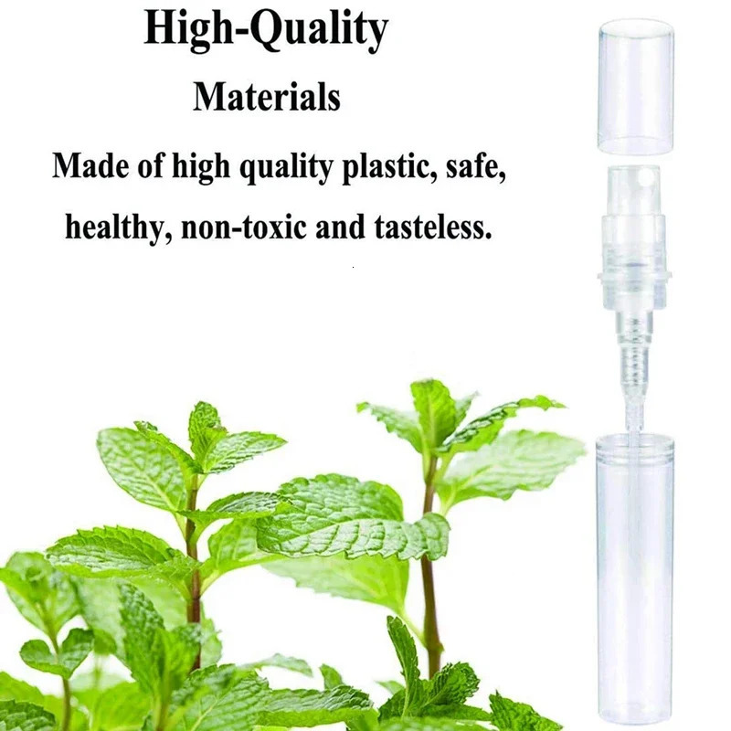 100Pcs Mini Plastic Spray Bottle 2ml 3ml 5ml 8ml 10ml Perfume Bottle Parfume Bootle Refillable Vial Empty Cosmetic Container 241225