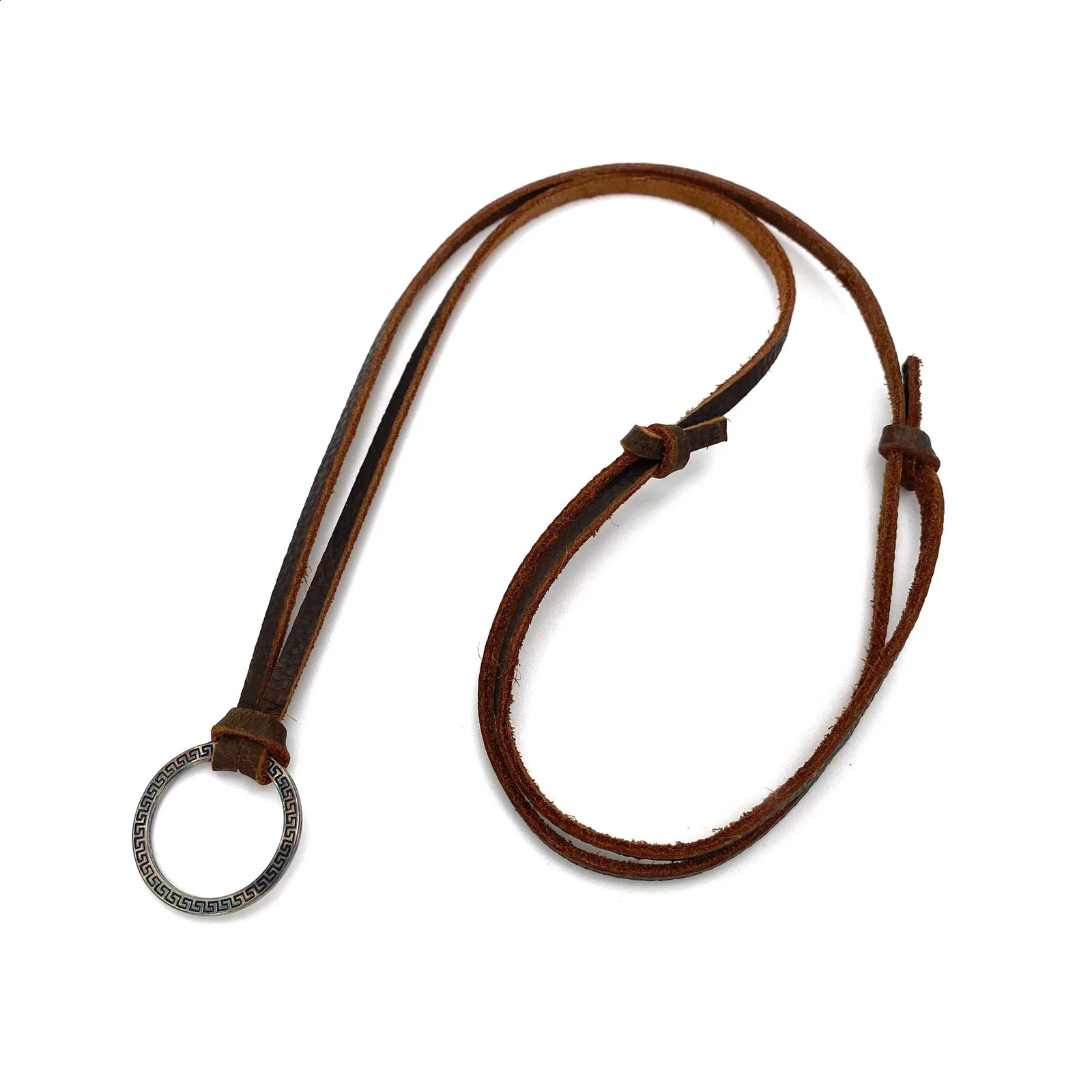 INS Trendy Retro Adjustable Genuine Leather Cowhide Necklace Sunglasses Hanging Rope Glasses Rope for Sunglasses Men Women 241226