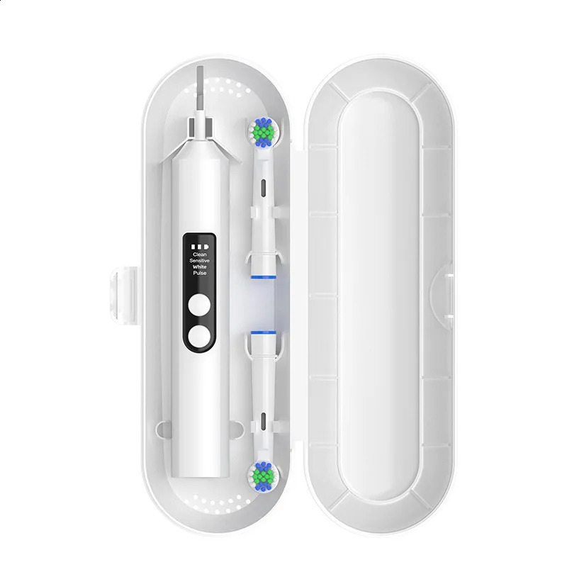 Round head electric toothbrush rotating visual electric toothbrush display automatic rechargeable adult couple men and women gif 250520