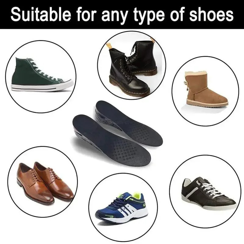 Height Increase Insoles Air Shoe Cushion Lift Insert Men Women 3-9cm Invisible Variable Insole Adjustable Cut Taller Support Pad 241226