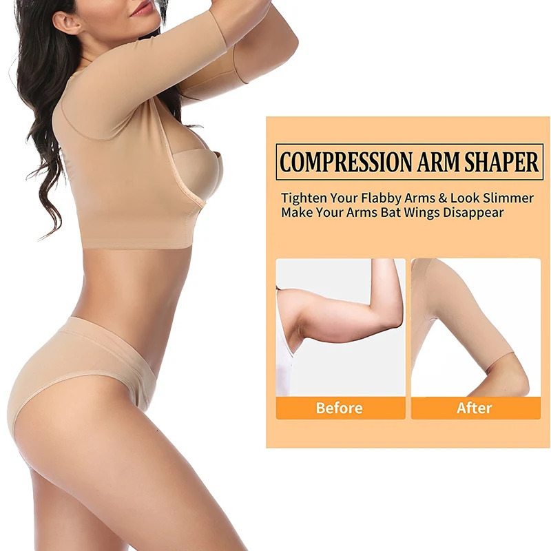 Back Support Upper Arm Shaper Post Slimming Underwear Compression Sleeves Posture Corrector Tops Shapewear for Women 241225