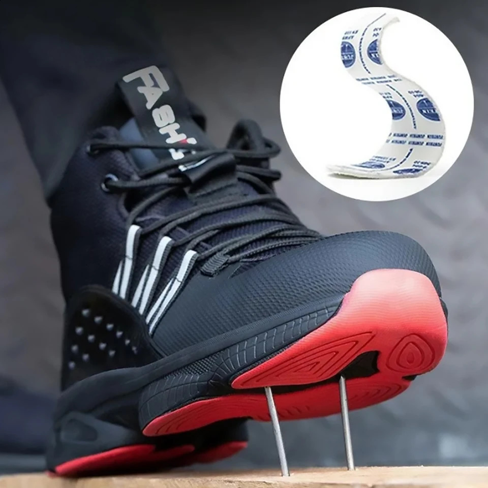 Men Work Safety Boots Work Sneakers Indestructible Shoes Steel Toe Protective Boots Anti-smash Anti-puncture Safety Shoes 241226