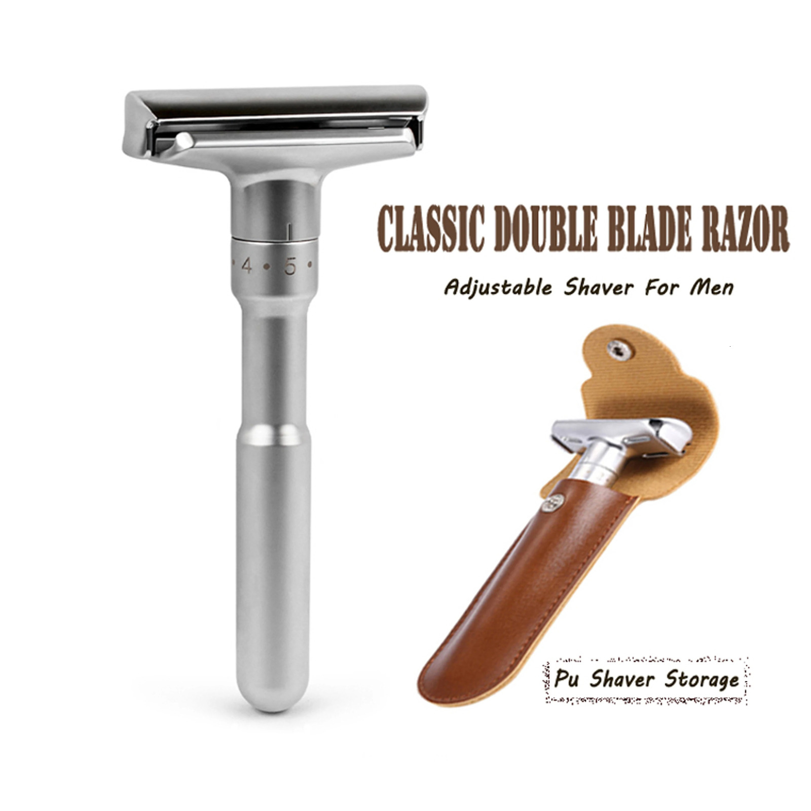 Adjustable Safety Razor Mens Folding Double Edge Shaving Classic Safety With 5 PCS Coated Blades Shaver Razor Blade 241225