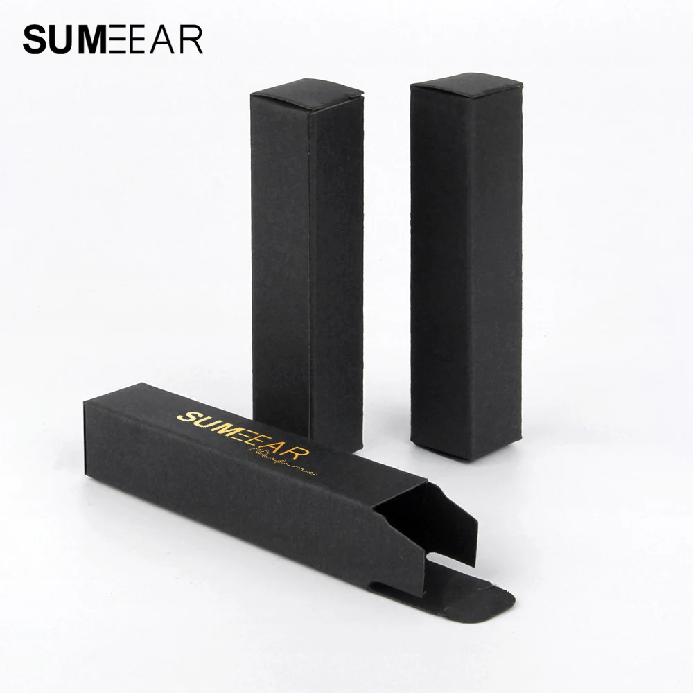 100Pcs/Lot 20x20x95mm Black Box Empty Perfume Bottle Package box Customizable Paper Boxes Packaging Custom pay Extra 241225