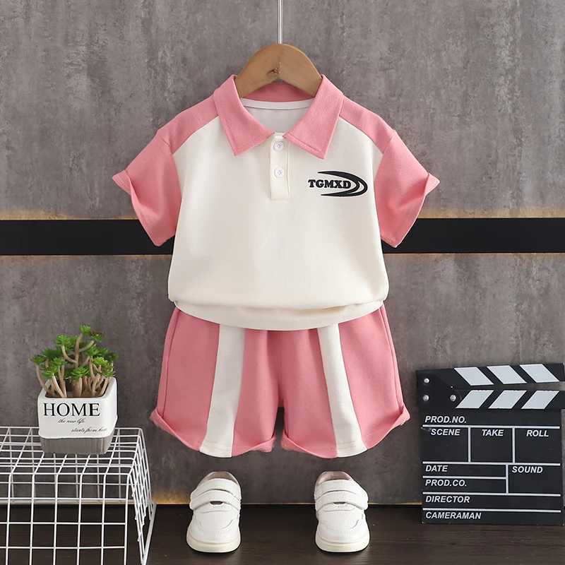 Clothing Sets New Summer Baby Clothes Suits Fashion Boys Lettler Shirt Shorts 2pcs/sets Toddler Casual Sport Clothing Kids Children TracksuitsY241225E