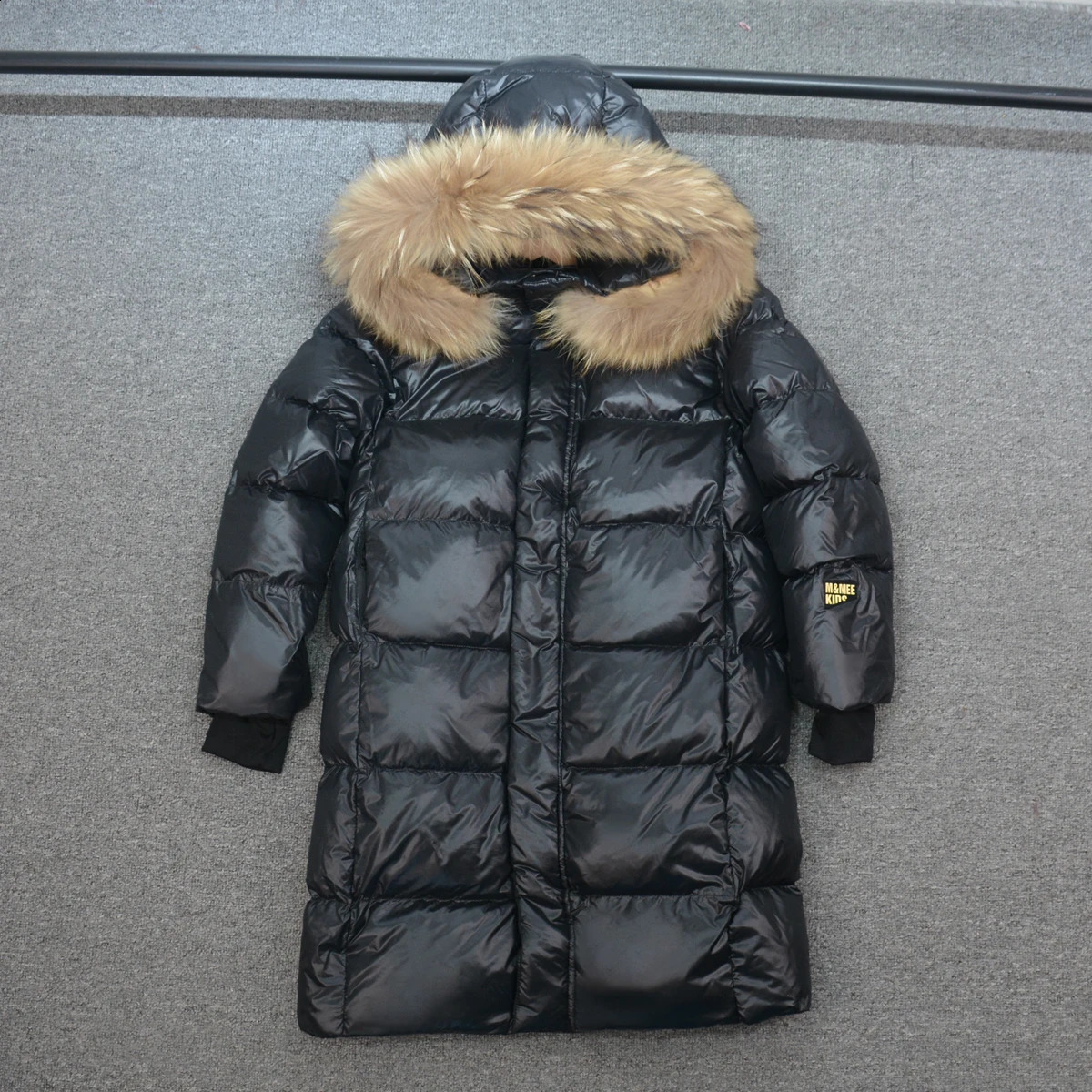 Girls Boys Down Jacket Long Ultra Thick Parkas Black Child Hooded Warm Coats Winter Clothes For Baby Padded Snowsuit XMP549 241225