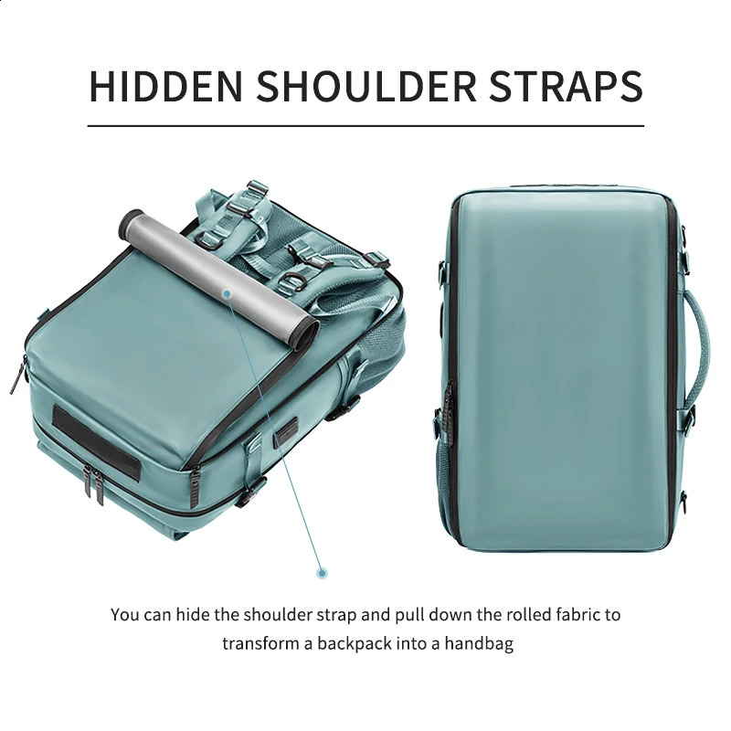 Woman travel backpackwaterproof 16 inch Business Laptop Backpack with Shoe Bag Hidden USB charging port Hiking camping backpack 241226