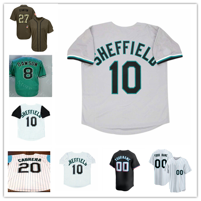 Gary Sheffield 1997 2003 Throwback WS Baseball Jerseys Bobby Boilla Jeff Coie Darre Daulto Luis Castillo Charles Johso Edgar Reteria Iva Rodriguez