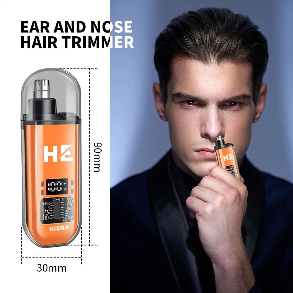 Nose Clippers Facial Hair Trimmer Digital Display Rechargeable Nose Trimmer Gift for Boyfriend Father Birthday 241226