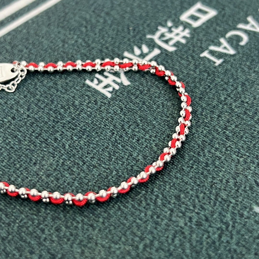 Ins Lover Wedding French Bracelets Simple Fashion Jewelry 925 Sterling Silver Gold Fill Braided Rope Party Eternity Lucky Hand Strap Women Bangle For 