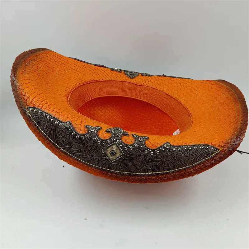 Surprise Cowboy Hat Str Thick Edition Mens and Womens Jazz Cowboy Hat Str Hat Sun Hat Western Straw Hat Vaquero W241225