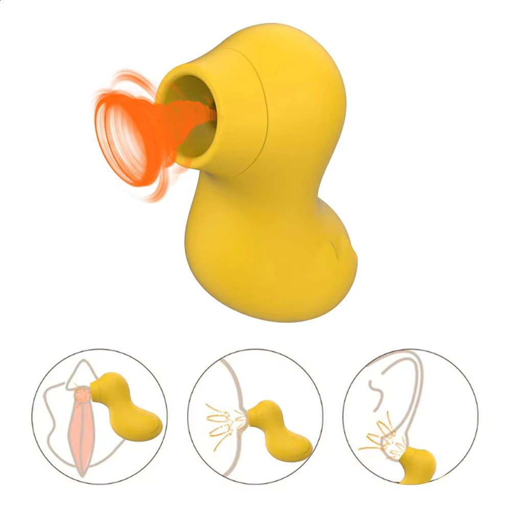 Vagina Sucking Vibrator Duck Vibrating Sucker Oral Sex Suction Clitoris Stimulator Erotic Toy for Women Souvenir Lovers 241226