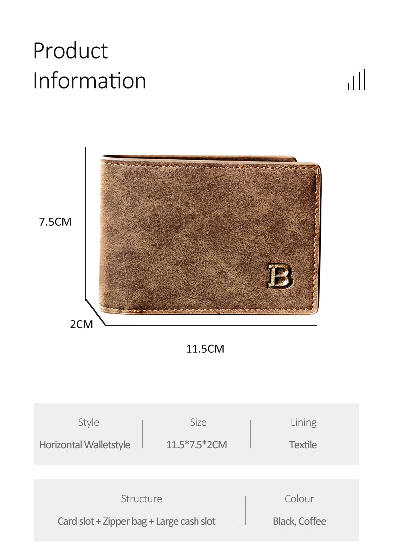 New Vintage Men Purse Wallet Leather Wallets TLXT Small Money Purses Design Dollar Price Top Men Thin Wallet with Coin Bag Zipper Designer Man Wallet