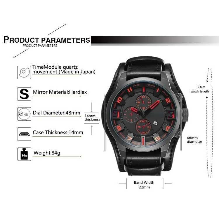 New Arrival Business mens watch multifunctional dial quartz watch calendar Z241226