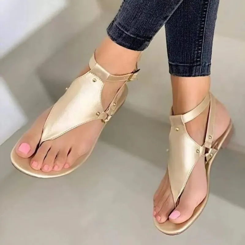 Hot Sale for Women Basic Women's Summer Beach Flip-p Casual Flats Shoes Fashion Gladiator Sandals