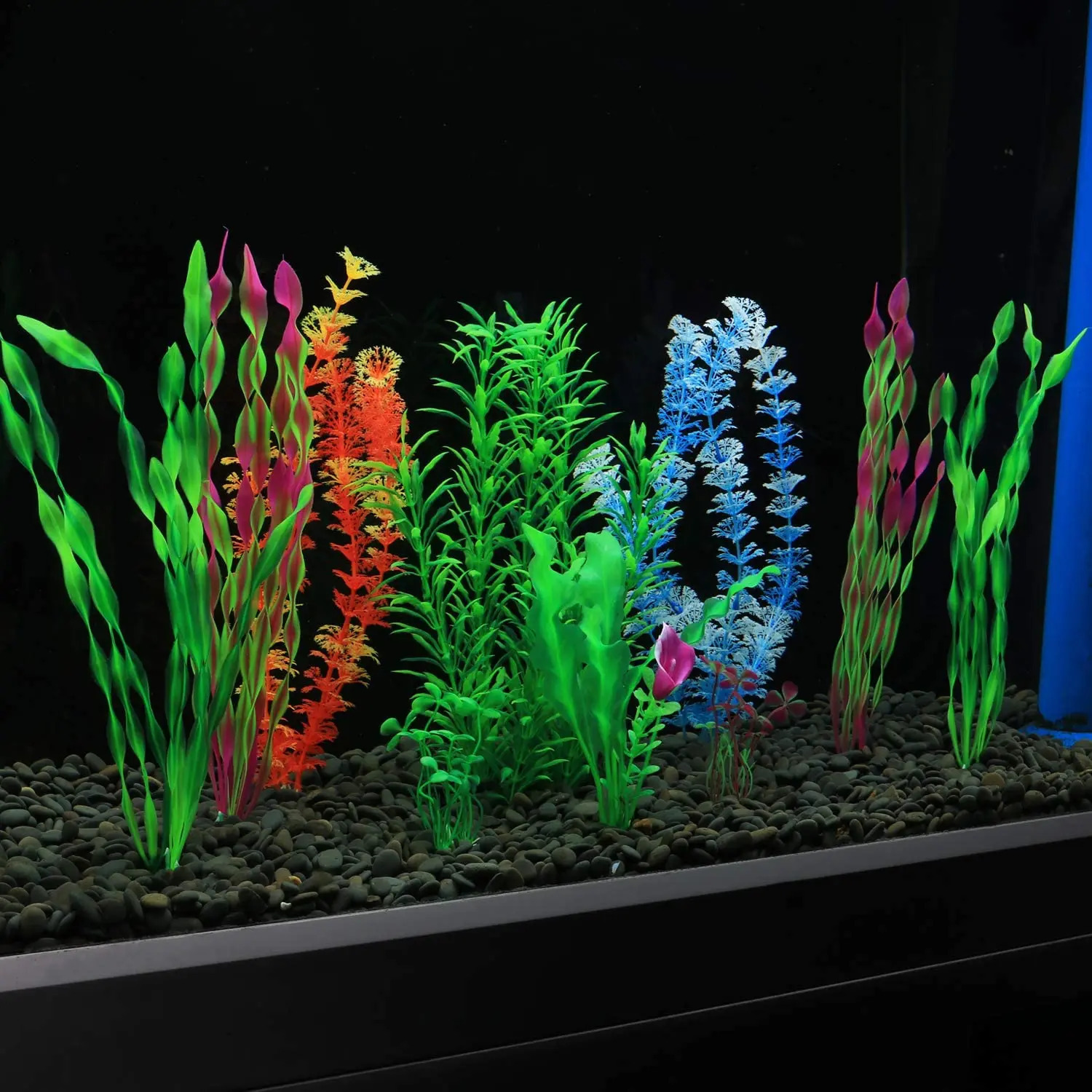 10PCS Artificial Aquarium Plants Set Underwater Plants For Aquarium Fish Tank Decoration Colorful Water Grass Aquatic Plant 241225