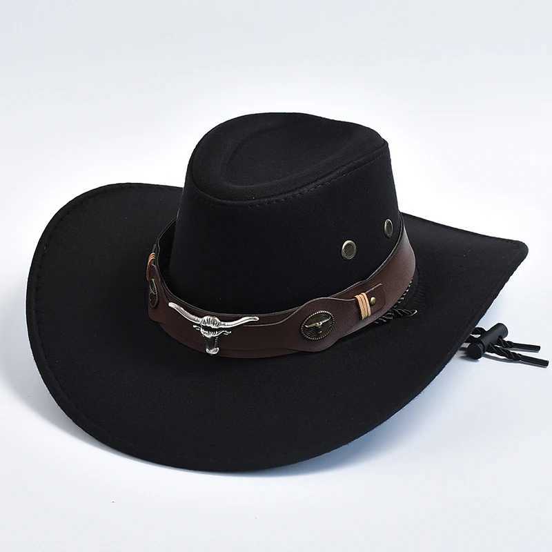 Artificial suede Western mens denim hat gentlemans denim girls jazz hat curved Brim party travel hat W241225