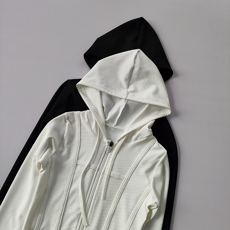 Women Hooded Running Jackets Cycg Coat Yoga Clothing Jogging Shirt Tights Thin Outdoor Sports Clothes Sportswear
