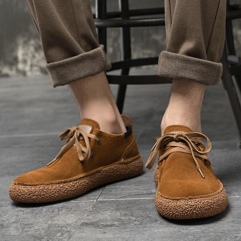 Summer Loose Fitting Leather Shoes Handmade Oxford Shoes Casual Shoes Versatile Men Leather Shoes Classic Man Business Sneakers241226