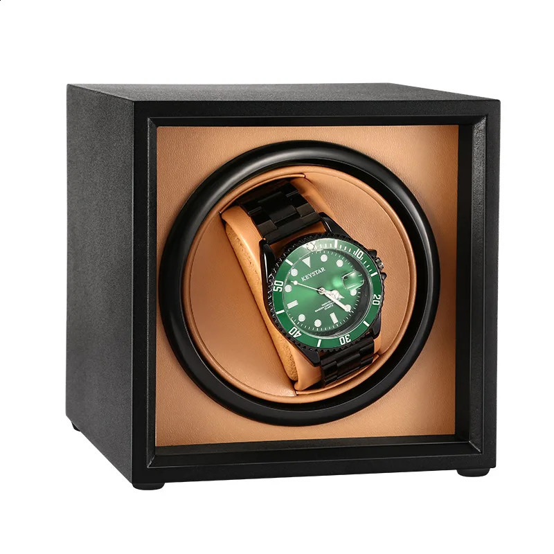 Embers 1 2 Slots Watch Winder Wooden Shaker Watch Box Automatic Winder Storage Case Mabuchi Motro 241226