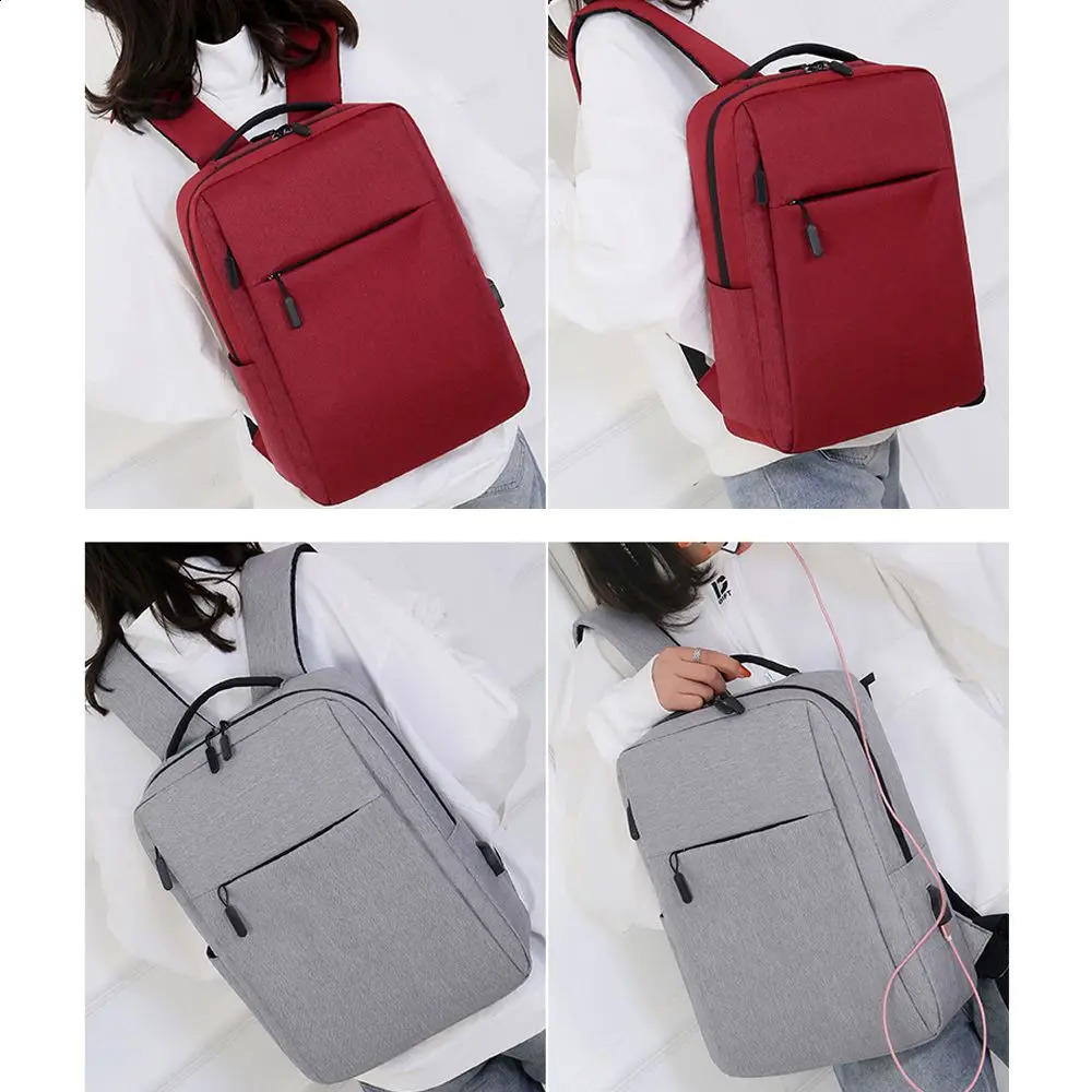 Mens Women Laptop Backpack Waterproof USB Rucksack Travel School Shoulder Bag 241226