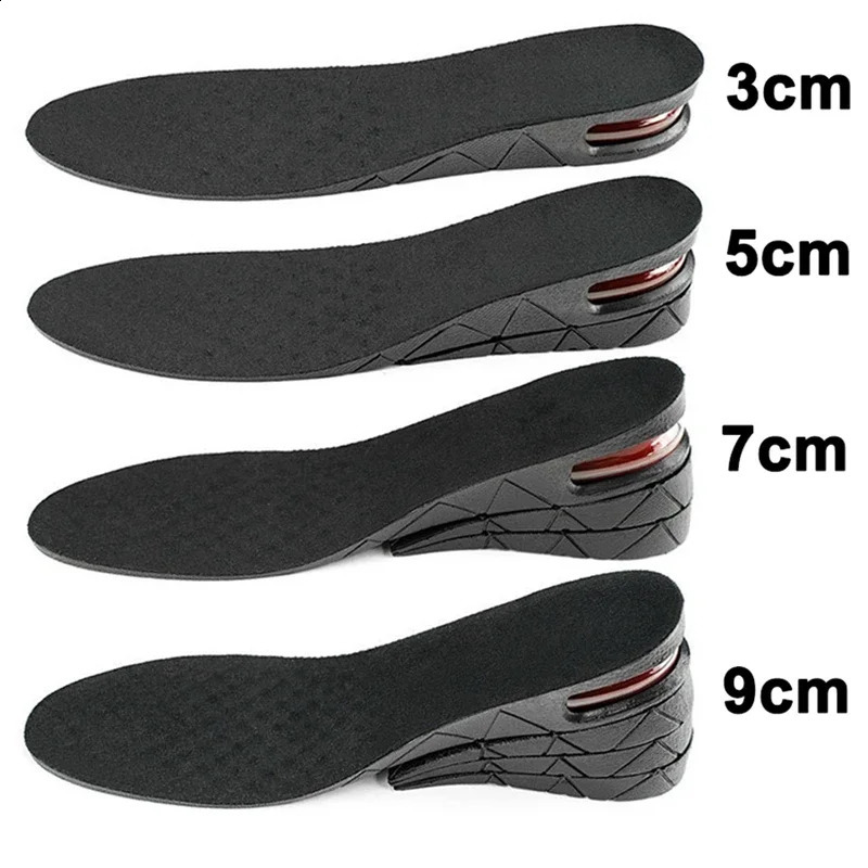 Height Increase Insoles Air Shoe Cushion Lift Insert Men Women 3-9cm Invisible Variable Insole Adjustable Cut Taller Support Pad 241226