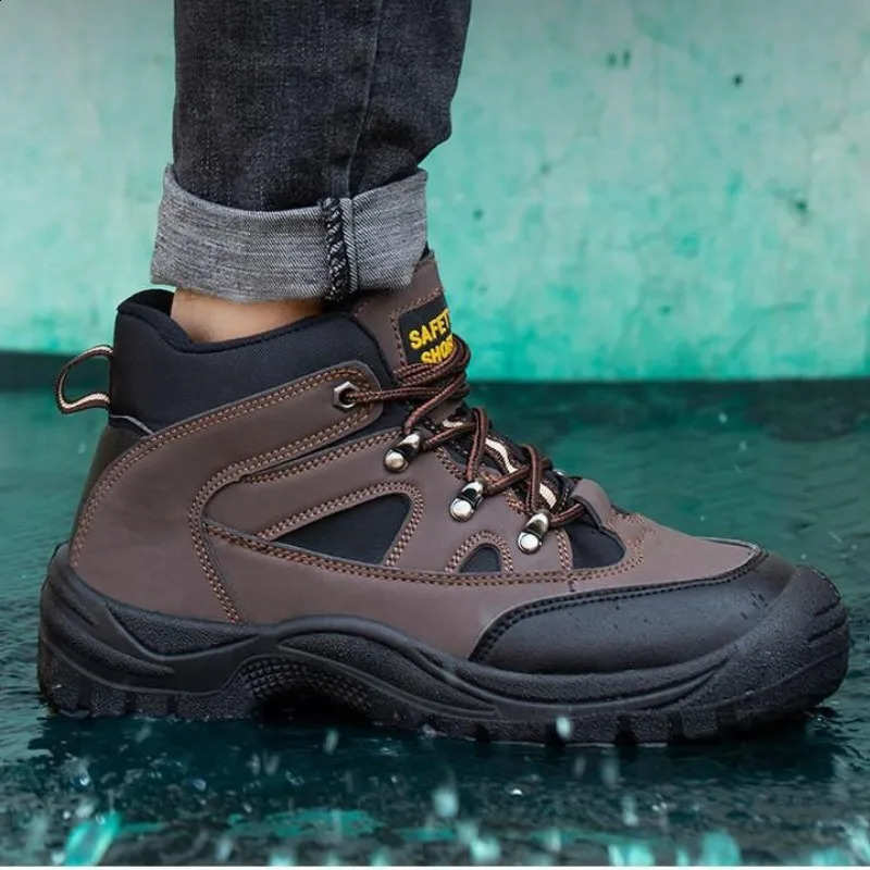 Anti-stab Mens Anti-smash Work Shoes Men Work Boots Safety Sneakers Men Safety Boots Work Safety Shoes With Steel Toe Shoes 241226