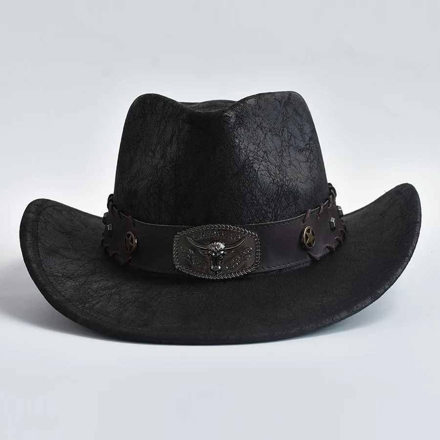 Mens denim hat womens artificial leather retro mens denim womens clothing jazz hat Sombrero Hombre W241225