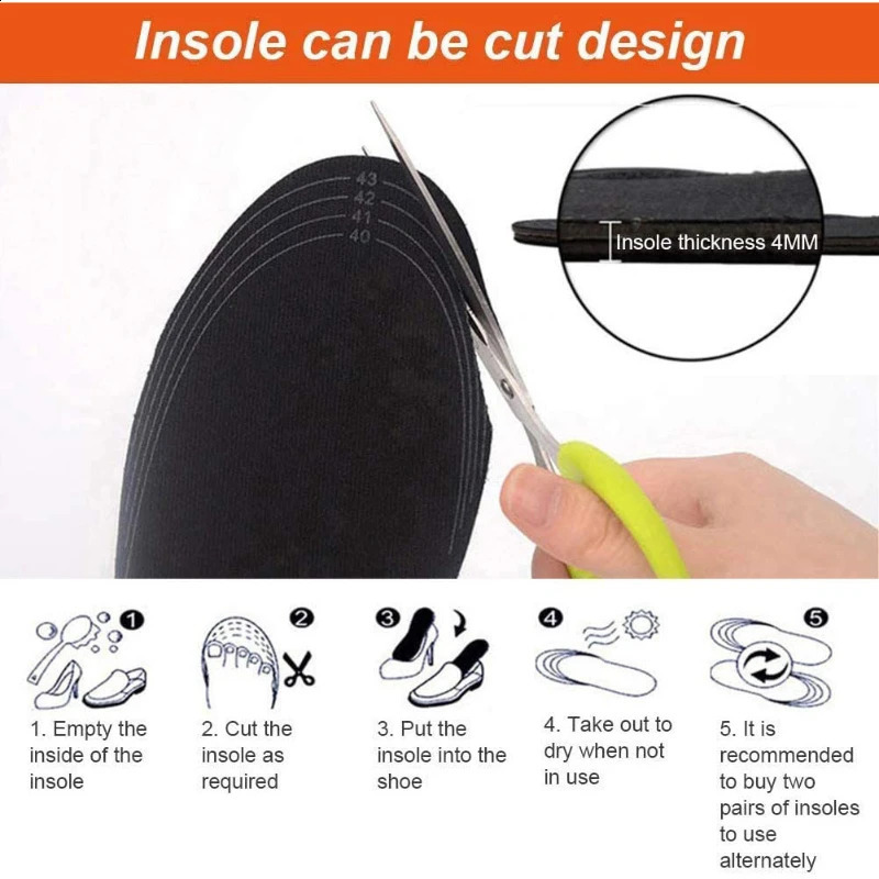 USB Rechargeable Heated Insoles Size 35-46 DIY Customizable Electric Heated Shoes Pad for Outdoor Skiing Winter Foot Warmers 241226