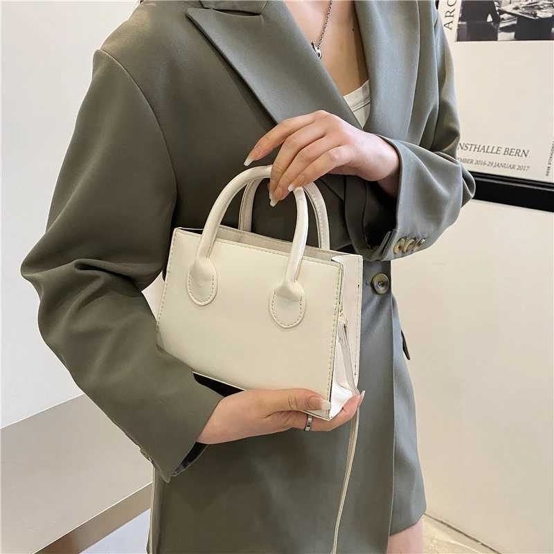 Minimalist Black Small Square Bag All-Mah Top Handle Purse Classic Shoulder Bag For Work.XJ241225