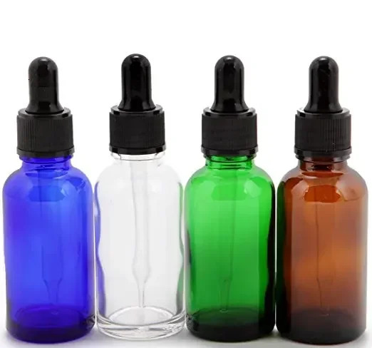 5pcs 5/10/15/20/30ml/50ml Amber Empty Glass Dropper Bottle Essential Oil Aroma Liquid Reagent Refillable Containers 241225