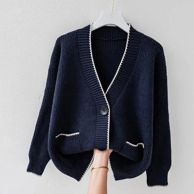 Womens Plussize Orange Blouse Autumn and Winter Clothes Solid Color Sweater Women Clothing Cardigan Coats Tops 241225