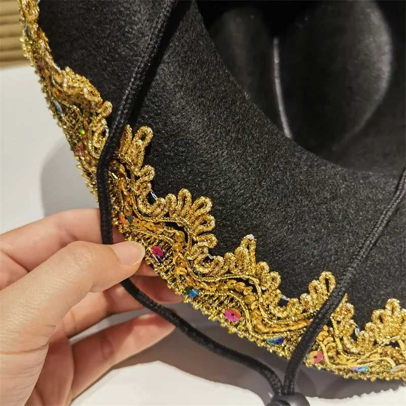 Cowboy hat for men and women hat for denim girls pink white wide brown outdoor leisure retro leisure wedding Sombrero Vaquero Hombre W241225