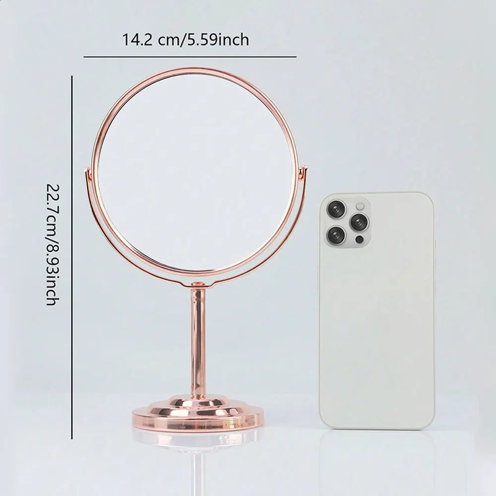 3/4/5in Double-Side Makeup Mirror With 2X Magnification Clear Reflection And Easy To Carry Desktop Vanity Mirror With Stand 241226