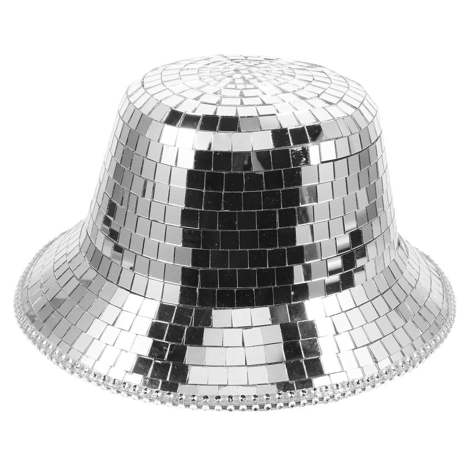Reflective Cowboy Hat Girl Sunglasses Dance Bucket Dicob Silver Party Cowboy Girl W241225