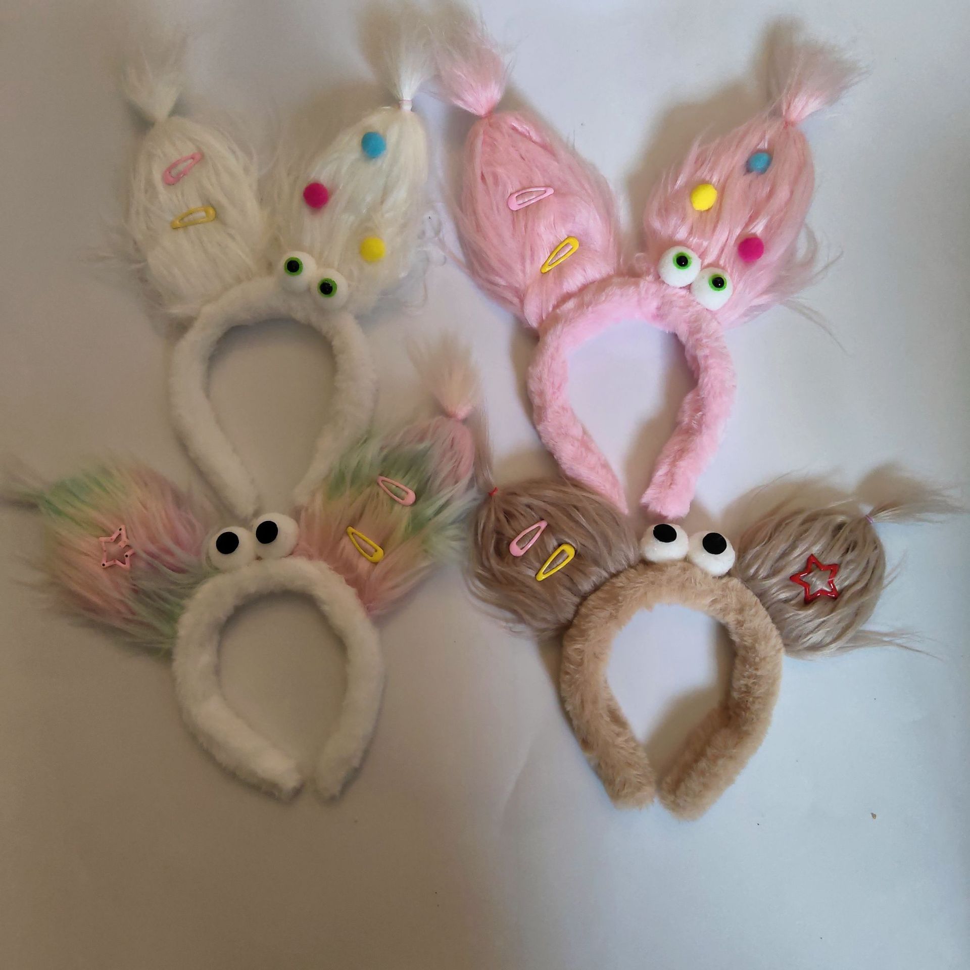 New Sanfu Ugly Doll Grab Clip Hair Hoop Plush Funny Cute Earband Headband Girl Heart Photo Hair Accessories